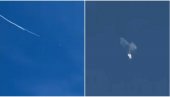 SNIMAK OBARANJA KINESKE LETELICE: Američki lovac pogodio špijunski balon iznad okeana (VIDEO)