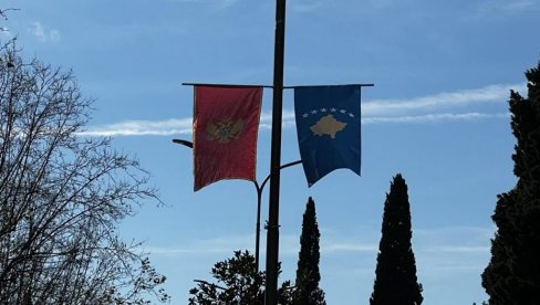 СКАНДАЛ! Заставе лажне државе Косово се вијоре Подгорицом (ФОТО)