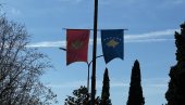SKANDAL! Zastave lažne države Kosovo se vijore Podgoricom (FOTO)