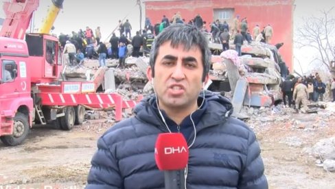 КАТАСТРОФА УЖИВО: Зграде у Елбистану се руше током извештавања репортера локалне телевизије (ВИДЕО)