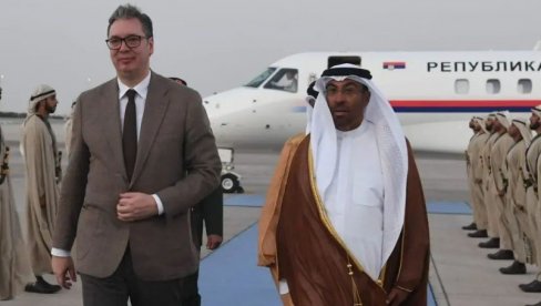 VUČIĆ STIGAO U ABU DABI: Predsednik u zvaničnoj poseti UAE na poziv šeika Muhameda bin Zajeda (FOTO)