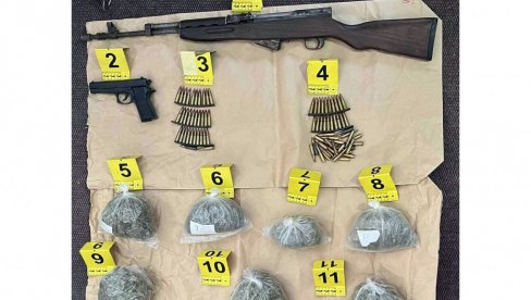 HAPŠENJE U KRUŠEVCU: Osumnjičeni kao kolekcionar - policija zaplenila čitav arsenal oružja i marihuanu