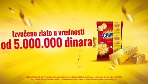 Izvučeno Chipsy zlato u vrednosti od 5.000.000 dinara – ali potraga se nastavlja!