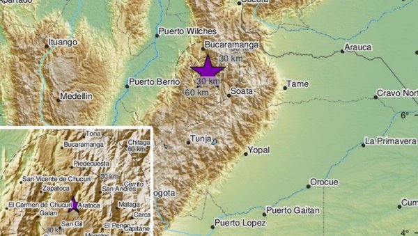 СНАЖАН ЗЕМЉОТРЕС: Јужна Америка се добро тресла, забележена магнитуда 5,9 степени по Рихтеру
