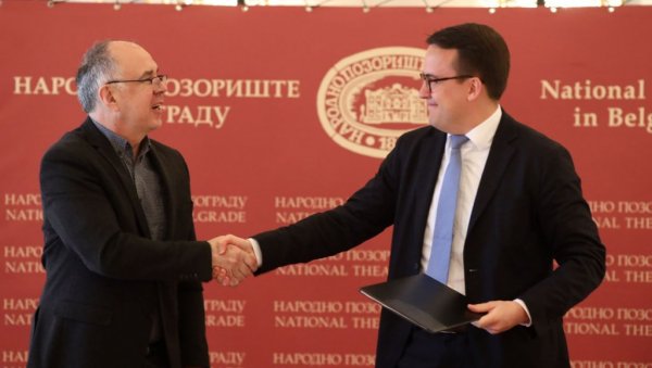 СПОРАЗУМ О САРАДЊИ: Сусрет управника Народног позоришта у Београду и Националног драмског театра Русије Александрински