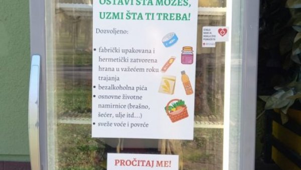 АКО МОЖЕШ, ОСТАВИ ХРАНУ ИЛИ УЗМИ АКО ТИ ТРЕБА Заједнички фрижидер у Земуну