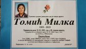 ODLAZAK MILKE TOMIĆ: Žene heroine iz Međaša kod Bijeljine