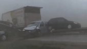 SNIMCI LANČANOG SUDARA KOD SUBOTICE: Sudarilo se 14 vozila - auto jedan na drugom (VIDEO)