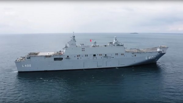ТУРЦИ ЈАЧАЈУ СВОЈУ ПОЗИЦИЈУ НА ТРИ МОРА: Стиже највећи ратни брод