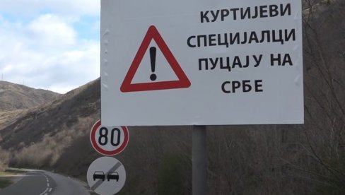 КУРТИЈЕВИ СПЕЦИЈАЛЦИ ПУЦАЈУ НА СРБЕ Постављено упозорење код пункта у чијој близини је РОСУ упуцао Србина (ВИДЕО)