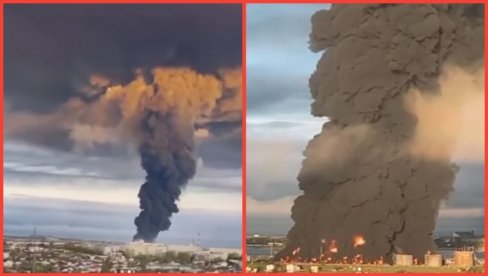 ЈЕЗИВИ СНИМЦИ ИЗНАД КРИМА: Севастопољ нападнут дроновима - црни дим се вије до неба (ВИДЕО)