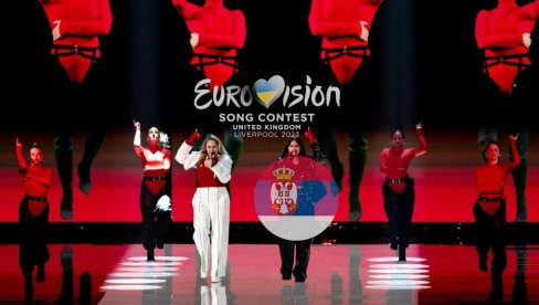СРПКИЊА ОДУШЕВИЛА У ПОЛУФИНАЛУ: Пева под заставом друге државе - и фаворит је на Евровизији! Погледајте њен наступ (ВИДЕО)