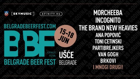 Belgrade Beer Best: Morcheebi se pridružuju i The Brand New Heavies, Incognito, Partibrejkers, Toni Cetinski, Brkovi