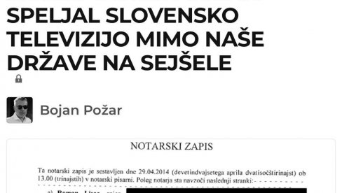 ISTRAŽIVANJE O MUTNIM POSLOVIMA GAZDE N1 I NOVE: Šolak iz senke rovari po Sloveniji