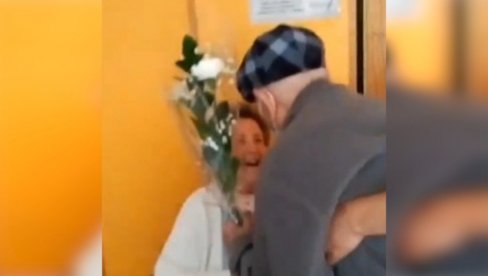 STOGODIŠNJAK POKAZAO ŠTA JE PRAVA LJUBAV: Srceparajući snimak deke koji obilazi suprugu u bolnici (VIDEO)