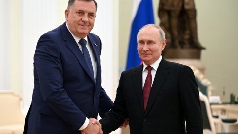 PUTIN POSLE SASTANKA SA DODIKOM:  Rusija je zahvalna RS na neutralnom stavu