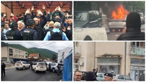 ŠOK BOMBE, SUZAVAC I BARIKADE NA KiM: Albanci zauzeli sve tri opštine - žestoki sukobi, oglasili se i Amerikanci  (FOTO/VIDEO)