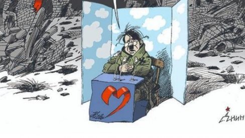 SRAM VAS SVE BILO: Oštra reakcija Vučevića zbog karikature kojom je Vučić predstavljen kao Hitler
