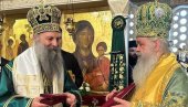 ZAJEDNIČKA LITURGIJA U OHRIDU: Patrijarhu Porfiriju Orden Svetog Klimenta Ohridskog prvog reda
