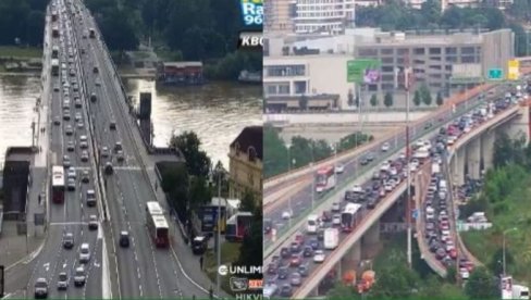 VELIKE GUŽVE U BEOGRADU: Kiša prouzrokovala kolaps u prestonici Srbije