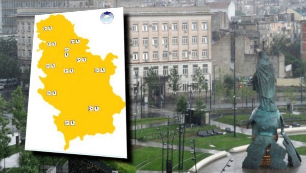 УПАЉЕН МЕТЕОАЛАРМ У ЦЕЛОЈ СРБИЈИ: Упозорење РХМЗ-а, стижу нам обилни пљускови са грмљавином