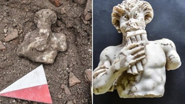 ОТКРИВЕН ИЗУЗЕТАН АРТЕФАКТ: У Истанбулу пронађена статуа грчког бога Пана стара 1.700 година