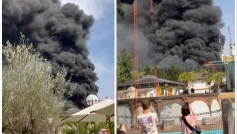 CRNI DIM KULJA U NEBO: Pojavili se snimci ogromnom požara u nemačkom zabavnom parku (FOTO/VIDEO)