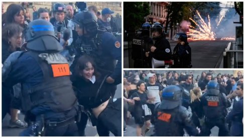 FRANCUSKA POLICIJA RASTURILA SKUP U CENTRU PARIZA: Trg Konkord silom očišćen od demonstranata, stopiran saobraćaj sa Švajcarskom (VIDEO)