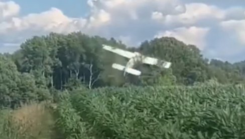 SNIMAK RUŠENJA AVIONA U ŠVEDSKOJ: Antonov krenuo da uzleće, pa se zabio u drveće (VIDEO)