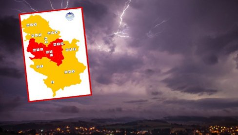 IDE SA ZAPADA KA ISTOKU: Upaljen crveni meteoalarm -  Superoluja ne prestaje da preti Srbiji