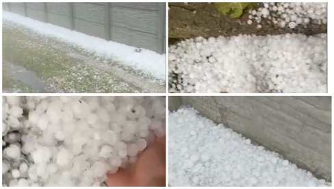 OVAKO NEŠTO SRBIJA NIJE VIDELA: Kilogrami leda u dvorištima posle oluje (FOTO/ VIDEO)