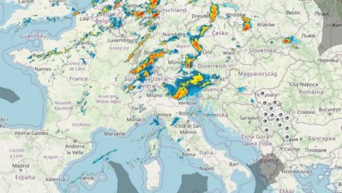 ОЛУЈА КРЕНУЛА ИЗ ИТАЛИЈЕ: Словенија у наранџастом - за поподне се очекује хаос на северу земље