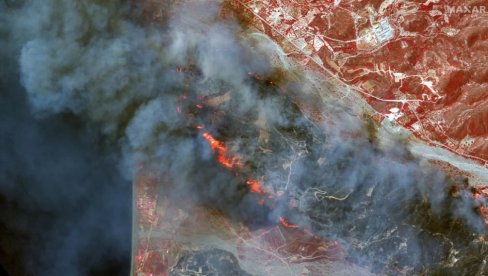ŠTA SU POŽARI U GRČKOJ OSTAVILI ZA SOBOM: Satelitski snimci pokazuju razmere i razaranja (FOTO)