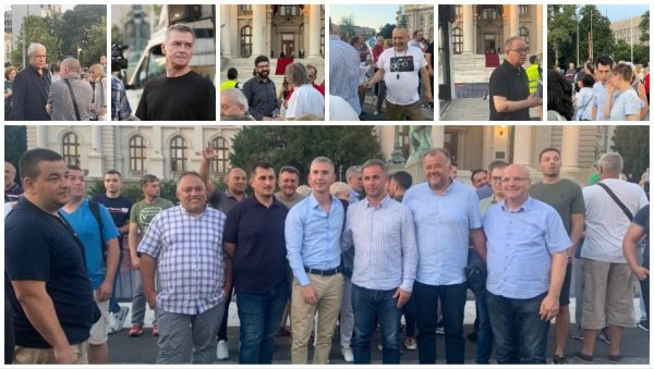 ПРОТЕСТ ПРОЗАПАДНЕ ОПОЗИЦИЈЕ: На протесту говорио Кокановић који је претио проливањем крви пре пар дана