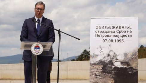 VUČIĆ: Poklonivši se senima ubijene dece na Petrovačkoj cesti, obećali smo da ih nikada nećemo zaboraviti