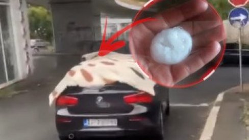 DOSETKA JE HIT: Kako je Beograđanin zaštitio auto od grada - ostali vozači gledali u neverici (VIDEO)
