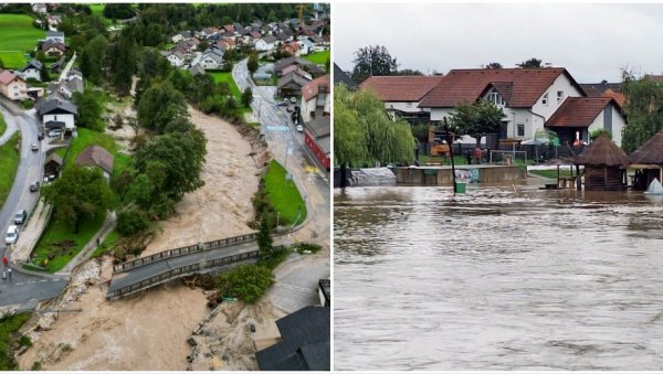 НЕ СМИРУЈЕ СЕ СИТУАЦИЈА У КОМШИЛУКУ: Ови предели Словеније и Хрватске су на удару нових обилних падавина и грмљавина (ВИДЕО)