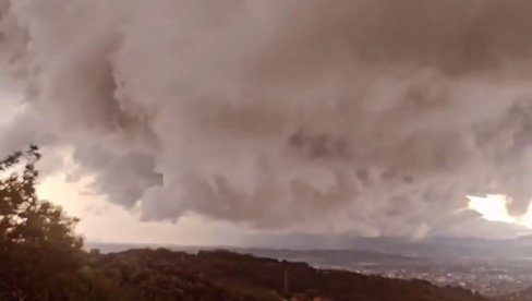 NEVREME POGODILO I ČAČAK: Na nebu zabeležena neobična pojava, svi se pitaju kakvi su to oblaci (VIDEO)