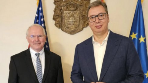 ISKREN I OTVOREN RAZGOVOR Vučić se sastao sa Hilom: Glavna tema – unapređenje političkih i ekonomskih odnosa