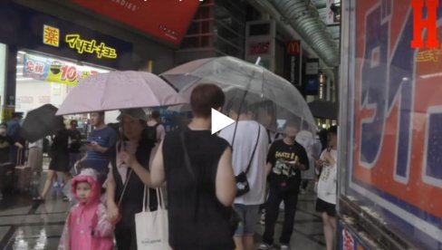SVI LETOVI I VOZOVI OTKAZANI: Tajfun Lan je stigao u Osaku