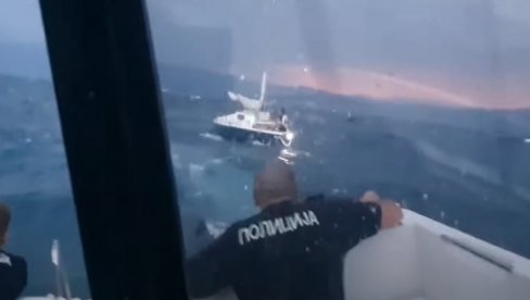 СТРАШАН СНИМАК ДРАМЕ НА ОХРИДУ: Током олује изгубио контролу на чамцем, полиција морала да спасава људе (ВИДЕО)