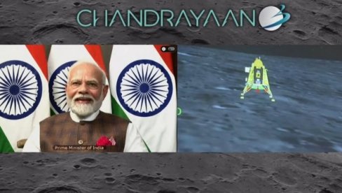 ИНДИЈСКА ЛЕТЕЛИЦА СТИГЛА НА МЕСЕЦ: Чандрајан-3 ушао у историју, успело слетање на јужни пол (ВИДЕО)