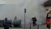 DIM KULJA NA SVE STRANE: Zapalilo se taksi vozilo u Kragujevcu (VIDEO)