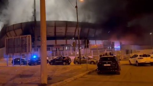 ЕВРОПА ЈЕ ЗГРОЖЕНА: Навијачи запалили стадион ривалског клуба, па напали ватрогасце! (ВИДЕО)