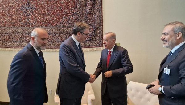 ВУЧИЋ СЕ САСТАО СА ЕРДОГАНОМ: Председник Србије са турским председником у Њујорку