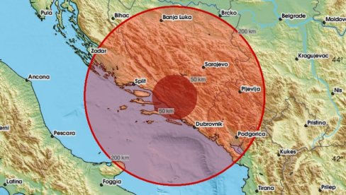 ДОБРО ЗАТРЕСЕ: Јак земљотрес у БиХ, осетио се и у Хрватској и Црној Гори