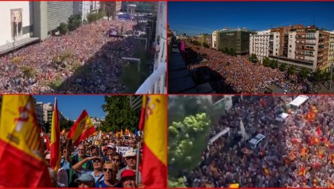 HAOTIČNO U MADRIDU: Desetine hiljada građana na ulicama, bune se protiv amnestije katalonskih separatista (FOTO/VIDEO)