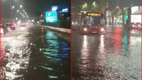 ZA DAN PALO KIŠE KOLIKO I U JEDNOM MESECU: Dok su svi spavali, u Beogradu potop - Reke vode tekle ulicama prestonice (VIDEO)