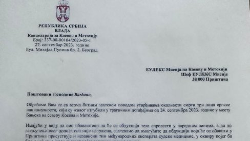 NOVOSTI OTKRIVAJU: Ovo je dokument koji je Beograd uputio Euleksu