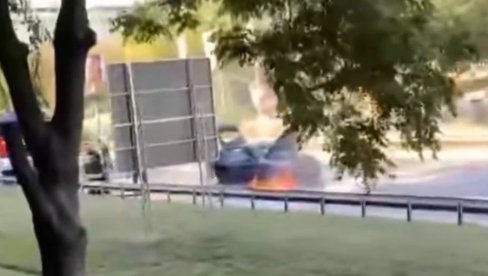 JA VOZIM, SVI MI MAŠU I SVIRAJU... Ispovest vlasnika skupocenog automobila koji je goreo na auto-putu kod Sava centra (VIDEO)